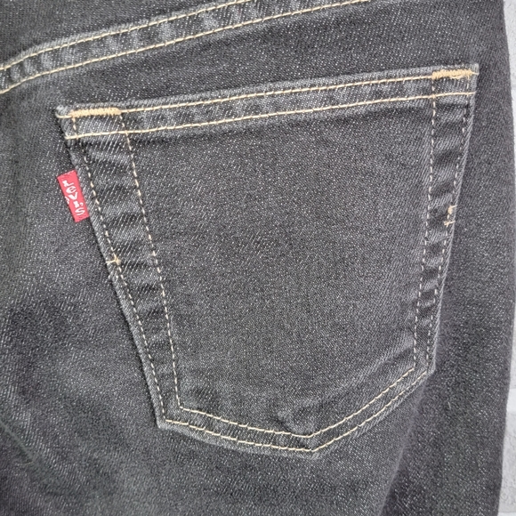 Levi's 515 Boot Cut Lower Rise Vintage Y2K Flaired Black Denim Jeans Size 6 Mis - Picture 9 of 16